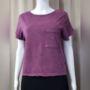 NORDSTROM Threads 4 Thought Acid Washed Cropped Pocket Tee
